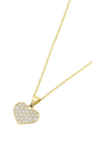 TIME ROAD WOMEN'S GOLD HEART NECKLACE HIN00164/45
