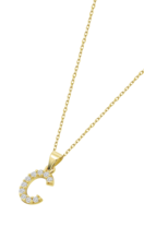 TIME ROAD WOMEN'S GOLD INITIALS NECKLACE HIN00194/C