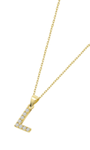 COLLAR INICIALES TIME ROAD HIN00194/L ORO, MUJER