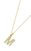 TIME ROAD WOMEN'S GOLD INITIALS NECKLACE HIN00194/M