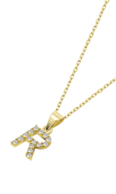 TIME ROAD WOMEN'S GOLD INITIALS NECKLACE HIN00194/R
