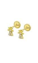 TIME ROAD KIDS'S GOLD MOTHER EARRINGS HIN00283