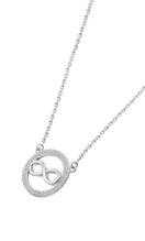TIME ROAD WOMEN'S SILVER INFINITY NECKLACE WS03263/45