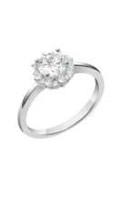 TIME ROAD WOMEN'S SILVER FLOWER RING WS03349/12