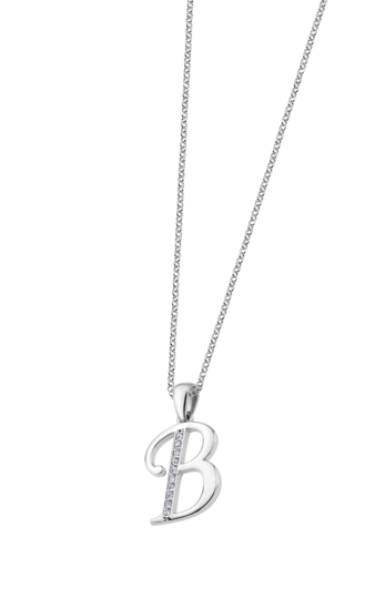 COLLAR INICIAL B TIME ROAD WS00557/B PLATA, MUJER
