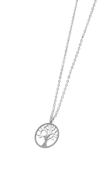 TIME ROAD WOMEN'S SILVER NECKLACE WS00847/45