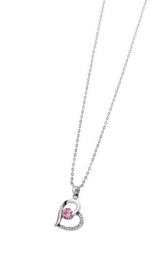 COLLIER COEUR TIME ROAD WS01243/45 ARGENT FEMME