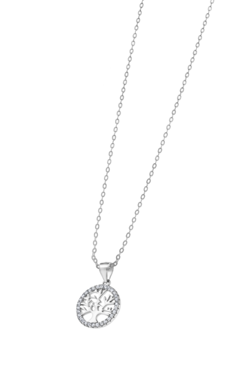 TIME ROAD WOMEN'S SILVER NECKLACE WS01314/45