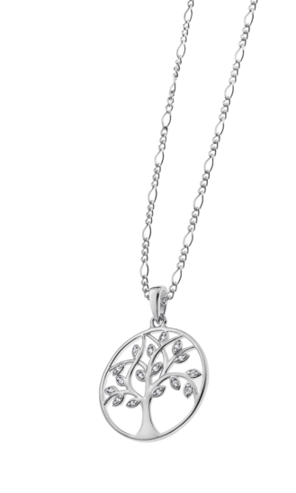 TIME ROAD WOMEN'S SILVER NECKLACE WS01874/45