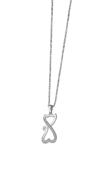 TIME ROAD WOMAN'S SILVER NECKLACE WS02265/45