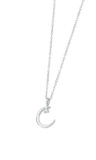 COLLIER LUNE TIME ROAD WS02945/45 ARGENT FEMME