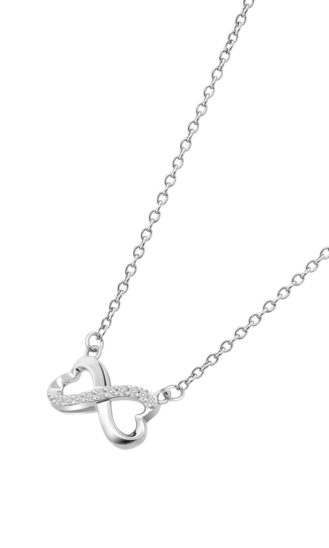 TIME ROAD WOMEN'S SILVER INFINITY NECKLACE WS03207/45