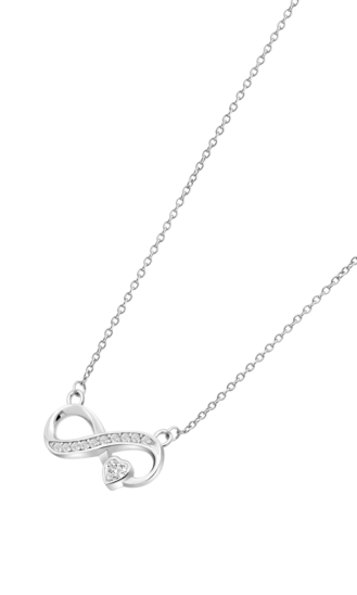 TIME ROAD WOMEN'S SILVER INFINITY NECKLACE WS03218/45