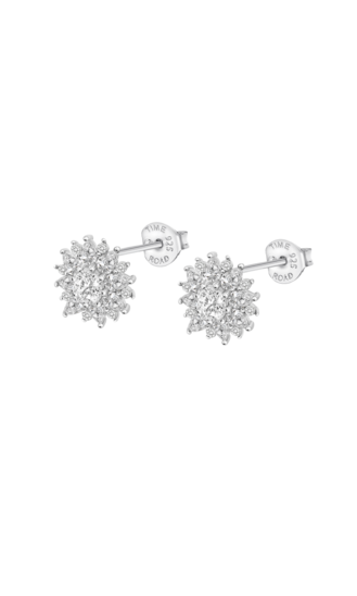 PENDIENTES FLOR TIME ROAD WS03255 PLATA, MUJER