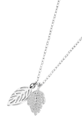 TIME ROAD DAMES ZILVER NATUUR KETTING WS03265/45