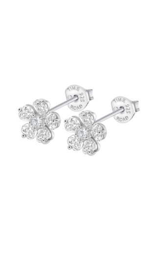 PENDIENTES FLOR TIME ROAD WS03355 PLATA, MUJER