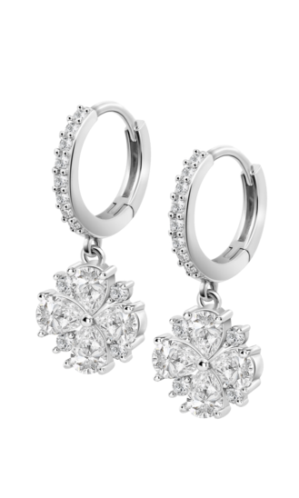 PENDIENTES FLOR TIME ROAD WS03381 PLATA, MUJER